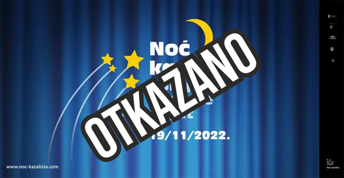 OTKAZANO: NOĆ KAZALIŠTA – monodrama “Izvedba je…”, stand-up “Ero s onoga svijeta”