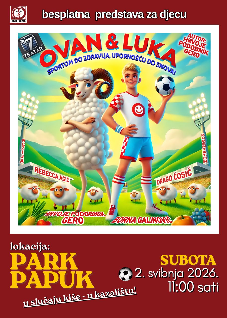 "Ovan i Luka", predstava za djecu, plakat